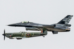 Belgian AF F-16AM with Spitfire Mk.XVI