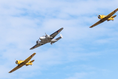 Beechcraft D18S with 2x Noorduyn AT-16ND Harvard IIb