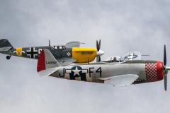 Hispano HA-1112-M1L 'Buchon' with Republic P-47D 'Thunderbolt'