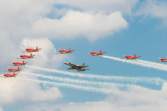 Swiss AF McDonnell Douglas F/A-18C 'Hornet' with 9x Pilatus NCPC-7 [Swiss Air Force PC-7 Team]