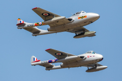 De Havilland Vampire T.55 (WZ447) and De Havilland Vampire FB.52 (VZ305)