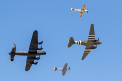 Lancaster, Dakota and 2 Spitfires