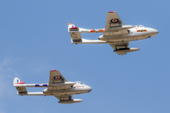 De Havilland Vampire T.55 (WZ447) and De Havilland Vampire FB.52 (VZ305)