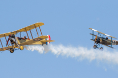 Fokker Dr1 Triplane chases Royal Aircraft Factory BE2c