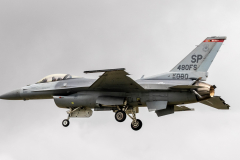 USAF General Dynamics F-16C Block 50 with Horizontal Stabilizer damage (delamination)