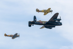 Avro 'Lancaster' with Supermarine 'Spitfire' LF Mk.IXe and Hawker 'Hurricane' Mk.IIc