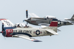 North American T-28B 'Trojan' and North American P-51D 'Mustang' "Scat VII"