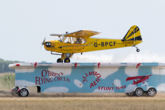 Piper J3C-65 'Cub' [O'Brien's Flying Circus] lands on "the world's smallest air strip"